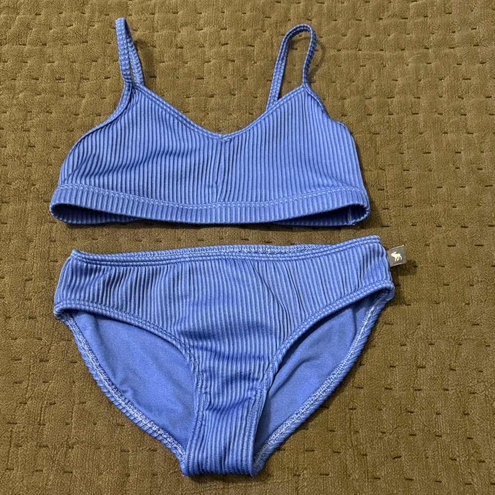 Girl’s Abercrombie 2-Piece Ribbed Blue Bikini Set
